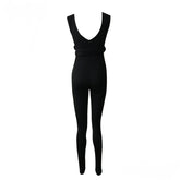 Kaamastra High Waist Deep V Neck Jumpsuit